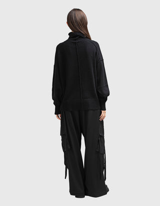 Oversize Kaschmir-Rollkragenpullover