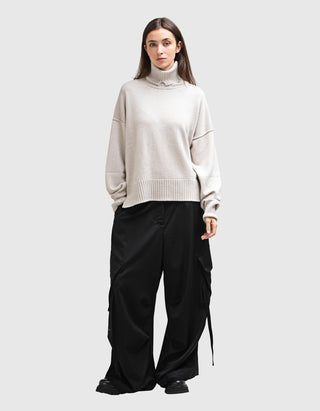 Wide-Leg Woll-Cargo-Hose