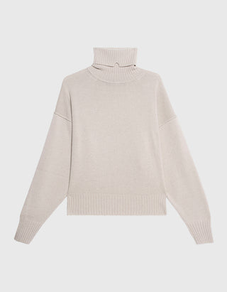 Oversize Rollkragen-Kaschmirpullover