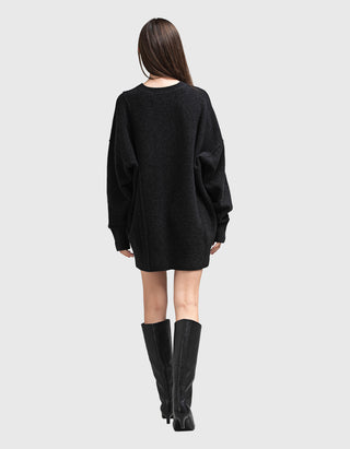 Oversize Kaschmir-Seiden-Mix Pullover-Kleid