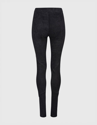 Veloursleder-Hose mit elastischem Bund