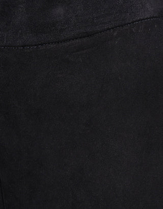 Veloursleder-Hose mit elastischem Bund