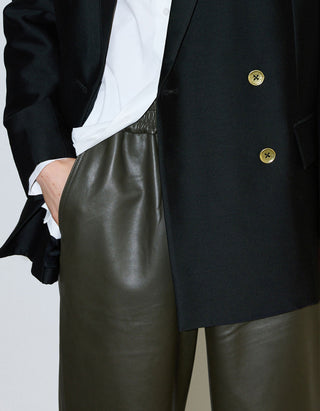 Wide-Leg Lederhose Doran