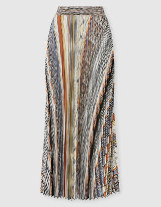 Plissierter Midirock aus Strick