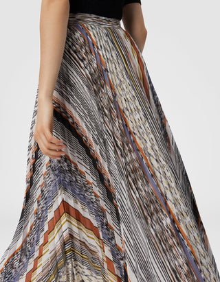 Plissierter Midirock aus Strick