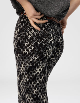 Wide-Leg Woll-Mix Strickhose