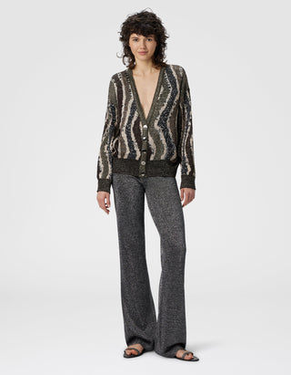 Boxy-Cardigan mit Pailletten