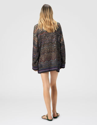 Oversize Cardigan Caperdoni Buttoned mit Pailletten