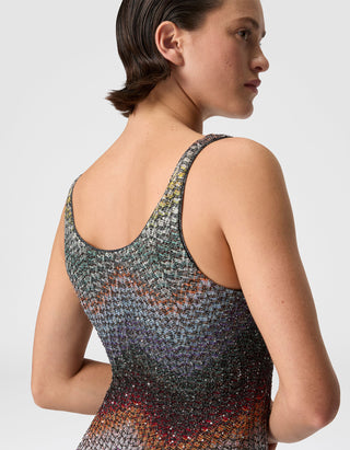 Mini-Kleid mit Pailettenbesatz