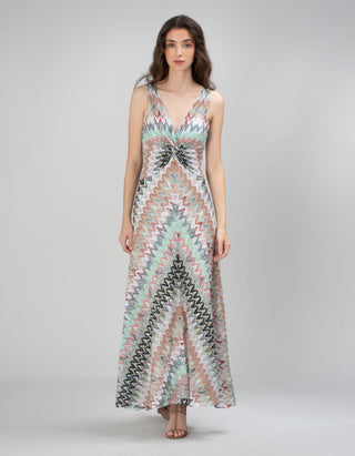 Maxi-Kleid mit Effektgarn