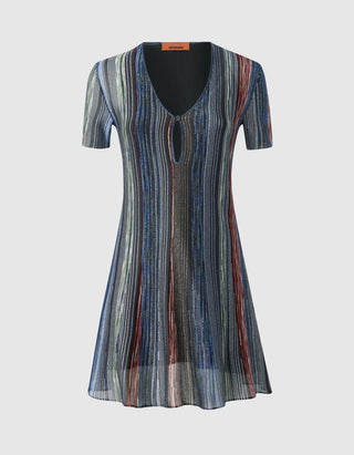 Mini-Kleid mit Effektgarn