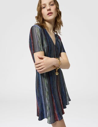 Mini-Kleid mit Effektgarn