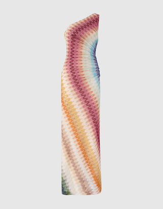 One-Shoulder Maxi-Kleid