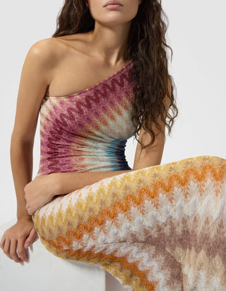 One-Shoulder Maxi-Kleid