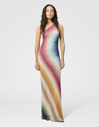 One-Shoulder Maxi-Kleid