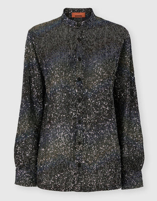 Strick-Bluse Caperdoni mit Paillettenbesatz