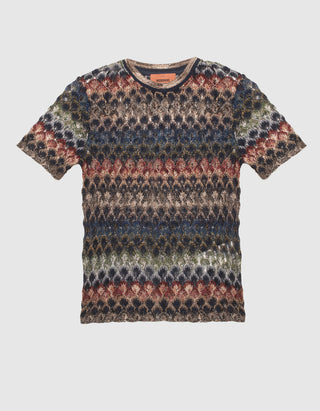 T-Shirt Oblique mit Effektgarn