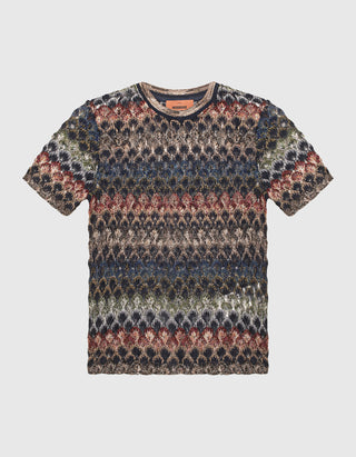 T-Shirt Oblique mit Effektgarn