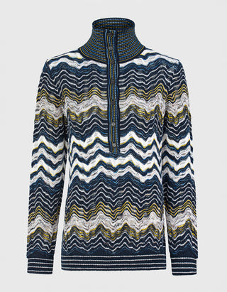 Feinstrickpullover mit Knopfleiste