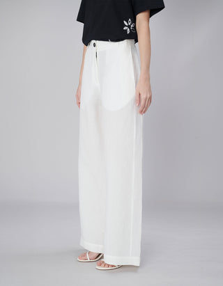 Wide-Leg Leinen-Hose