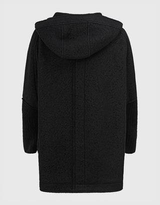 Oversize Woll-Mix Jacke mit Kapuze