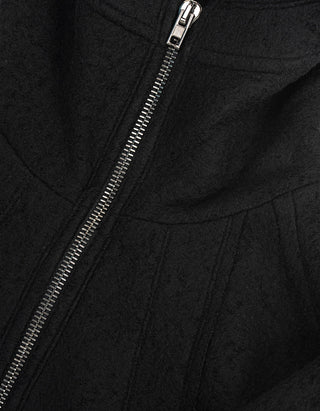 Oversize Woll-Mix Jacke mit Kapuze