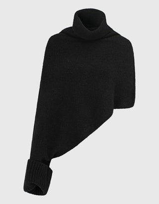 Asymmetrischer Woll-Mix Pullover