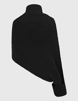 Asymmetrischer Woll-Mix Pullover