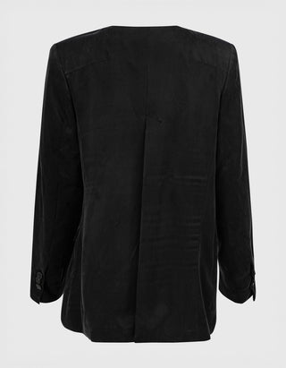 Oversize Blazer im Layering-Look mit Schulterpolstern
