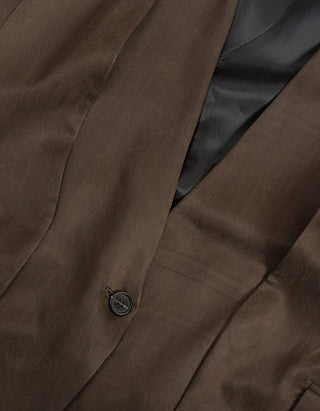 Oversize Blazer im Layering-Look mit Schulterpolstern