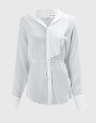 Semi-Transparente Bluse mit Seiden-Anteil