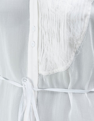 Semi-Transparente Bluse mit Seiden-Anteil