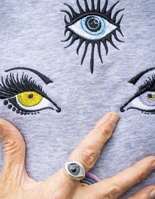 Besticktes Sweatshirt The Eyes Have It