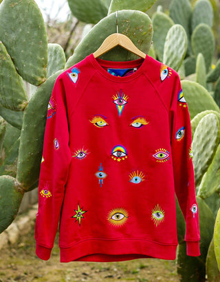 Besticktes Sweatshirt The Eyes Have It