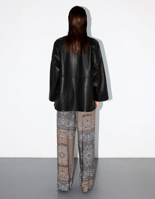 Lederjacke Elson im Kimono-Style