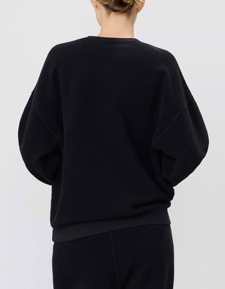 Strukturiertes Classic Crew Sweatshirt mit Label-Stickerei