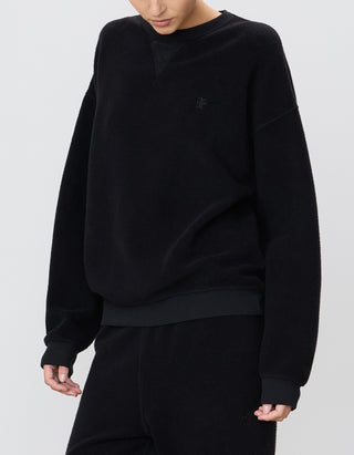 Strukturiertes Classic Crew Sweatshirt mit Label-Stickerei