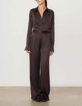 Seidenstretch-Bundfaltenhose Josephine