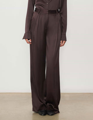 Seidenstretch-Bundfaltenhose Josephine