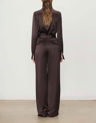 Seidenstretch-Bundfaltenhose Josephine