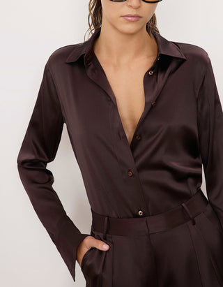 Seidenstretch-Hemdbluse Constance