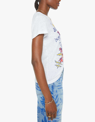 Bedrucktes Baumwoll-Leinen T-Shirt The Sinful Tee im Vintage-Look