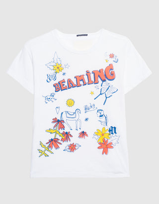 Bedrucktes Baumwoll-Leinen T-Shirt The Sinful Tee im Vintage-Look