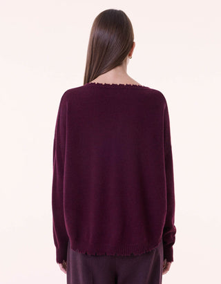 Oversize Destroyed Kaschmir-Pullover Mela