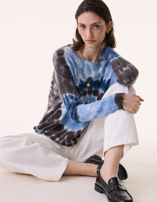 Destroyed Batik Kaschmir-Pullover Mela