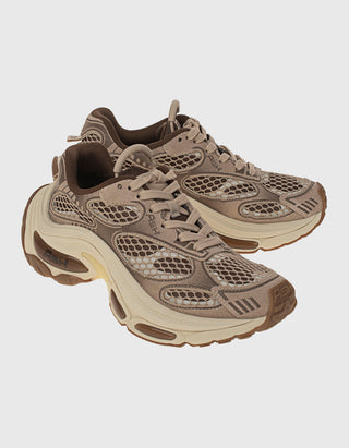 Leder-Sneaker Dragon mit Mesh-Details