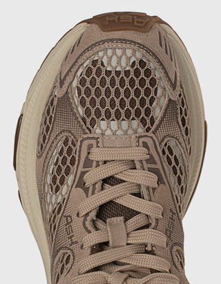 Leder-Sneaker Dragon mit Mesh-Details