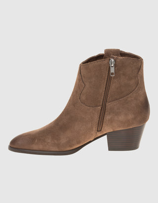 Veloursleder Stiefellette Fame im Used-Look