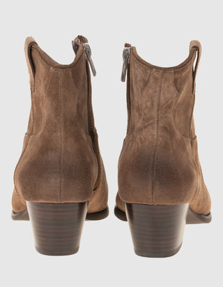 Veloursleder Stiefellette Fame im Used-Look