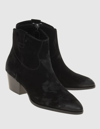 Veloursleder Stiefellette Fame im Used-Look